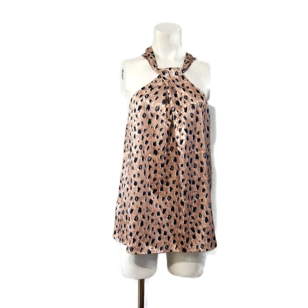 Entro Women's Size Large Top New With Tags Animal Print NWT Halter
